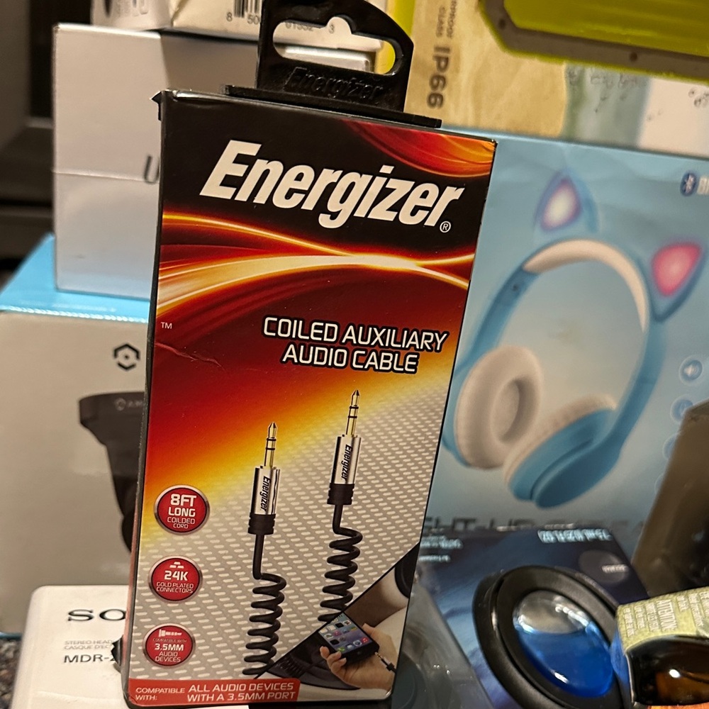Energizer Coiled Auxiliary Audio Cable